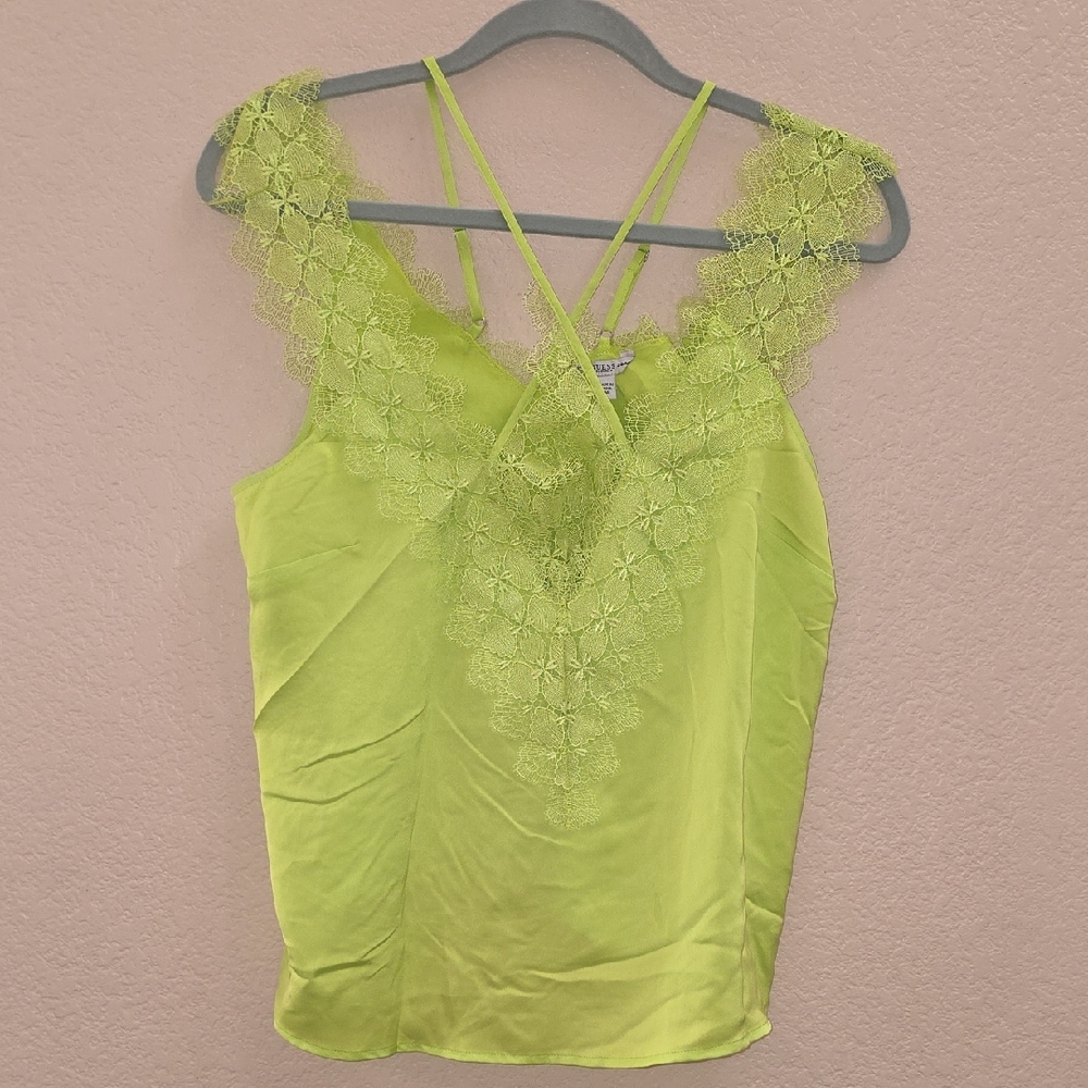Guess Lime Green Lace Camisole